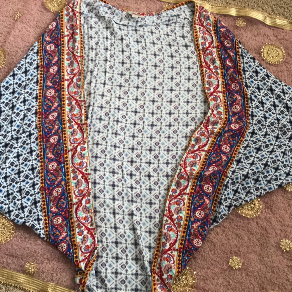 boho short sleeve cardigan